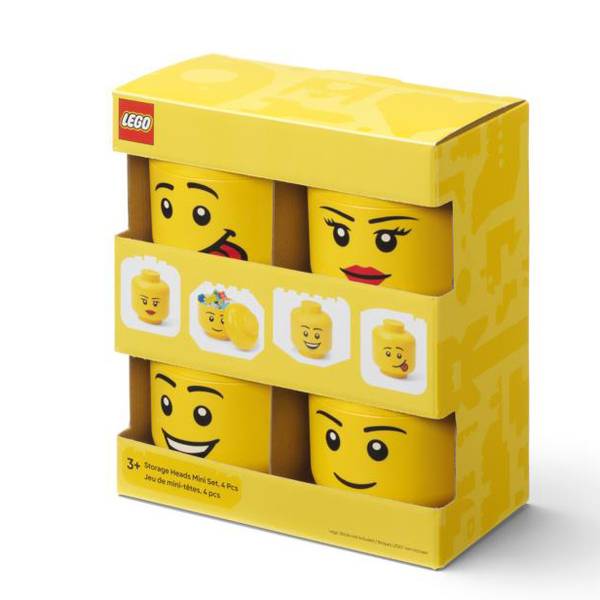 Lego® LEGO Mini Head Storage Yellow Pkg/4