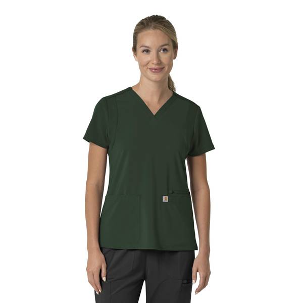 Carhartt Women's Force Cross-Flex Panel V-Neck Scrub Top