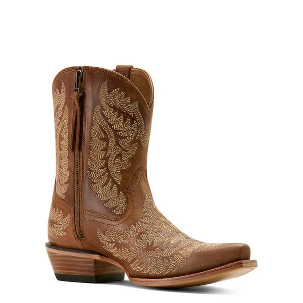Women's Cate X Toe Cowgirl Boots in Shades Of Grain Full-Grain Leather, Size: 7.5 B / Medium by Ariat