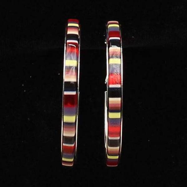 Photo of ER Serape Stripe Hoops Pink