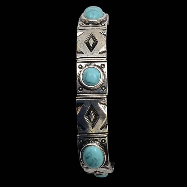Photo of Women's Aztec Engraved Turquoise Cuff