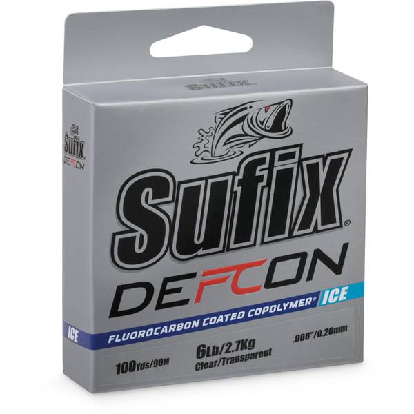 Sufix Defcon Ice Fluorocarbon Coated Copolymer Fishing Line, 100 yds.