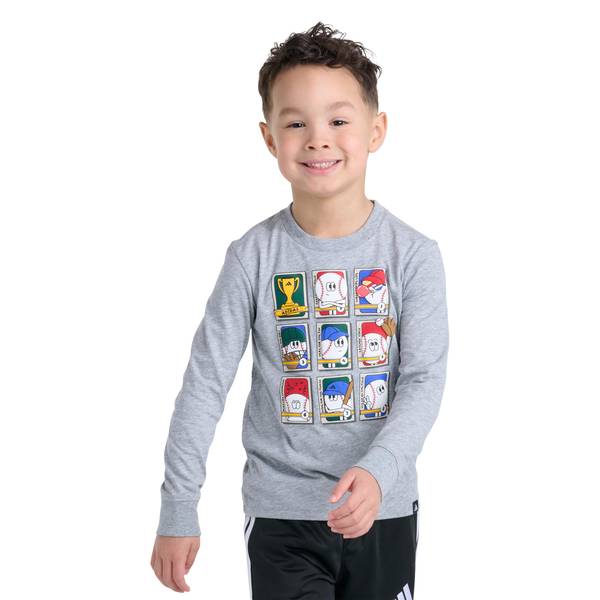 Photo of Boy's Long Sleeve Sport Graphic Heather Tee