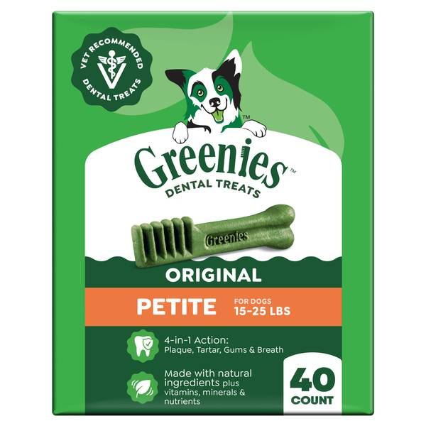 Photo of Adult Natural Dental Dog Treats Petite Size, Original Flavor, 24 oz.