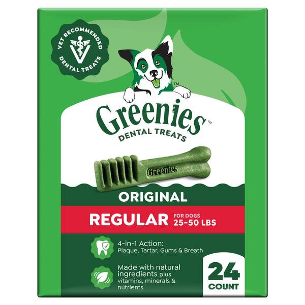 Photo of Adult Natural Dental Dog Treats Regular Size, Original Flavor, 24 oz.