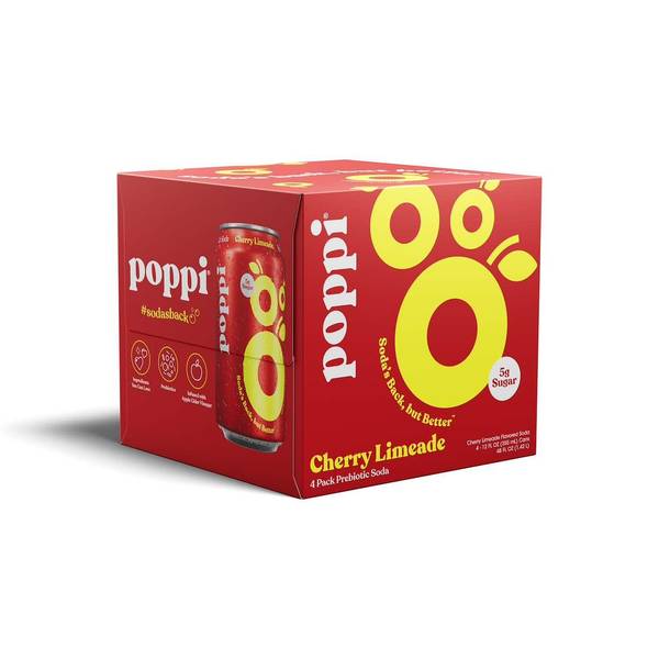 Photo of 4-Pack Cherry Limeade Prebiotic Soda