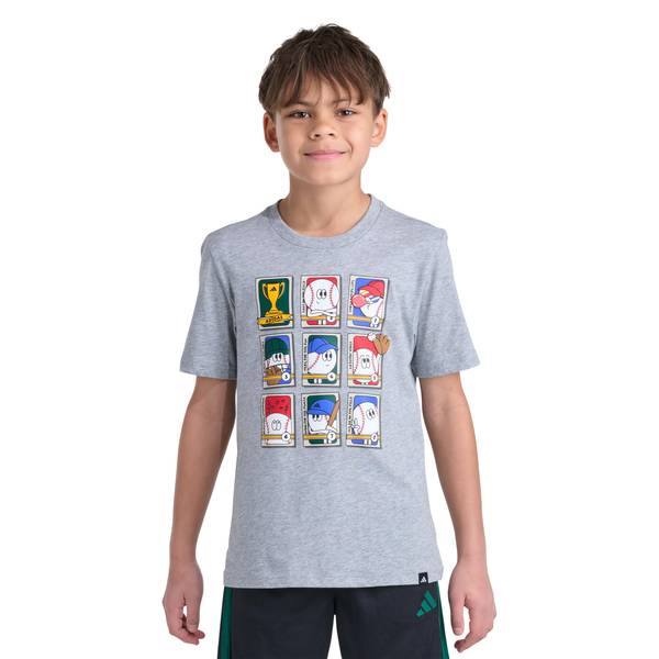 Photo of Boys' Gray Stunner Baseball Card Short Sleeve Tee