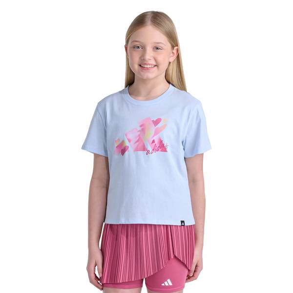 Photo of Girl's Multi-Wash Heart Logo Short Sleeve Graphic Tee