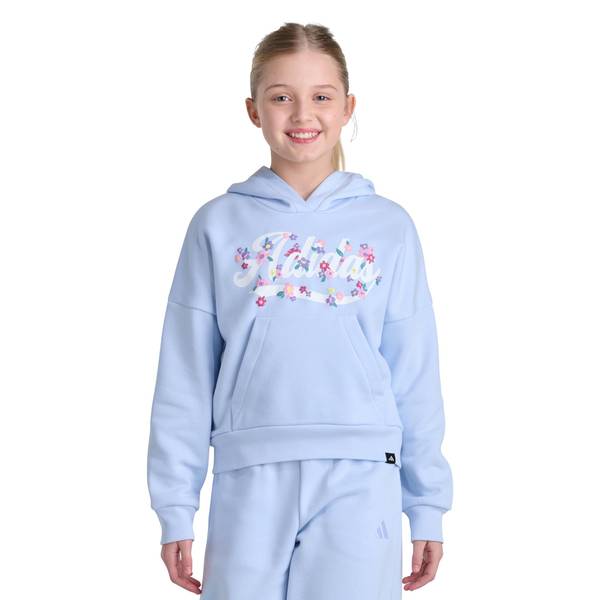 Photo of Girls' Floral Crystal Sky Long Sleeve Graphic Fleece Hoodie