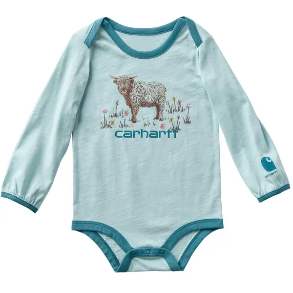 Carhartt Infant Girl's Carhartt Long Sleeve Cow Bodysuit - CA7229
