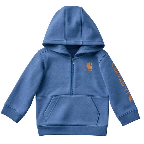 Photo of Boys' Long Sleeve Half-Zip Hooded Logo Sweatshirt