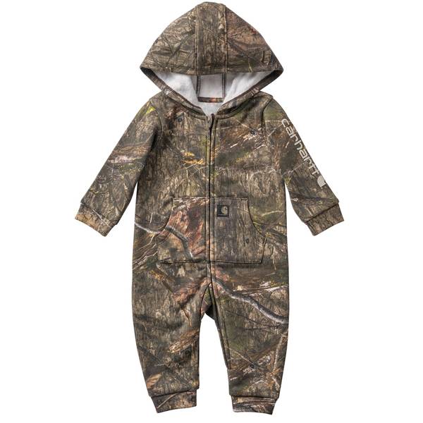 Carhartt Male Boys' Long Sleeve Zip-Front Hooded Camo Coverall (Baby) | Mossy Oak Country Dna | 24M Ai