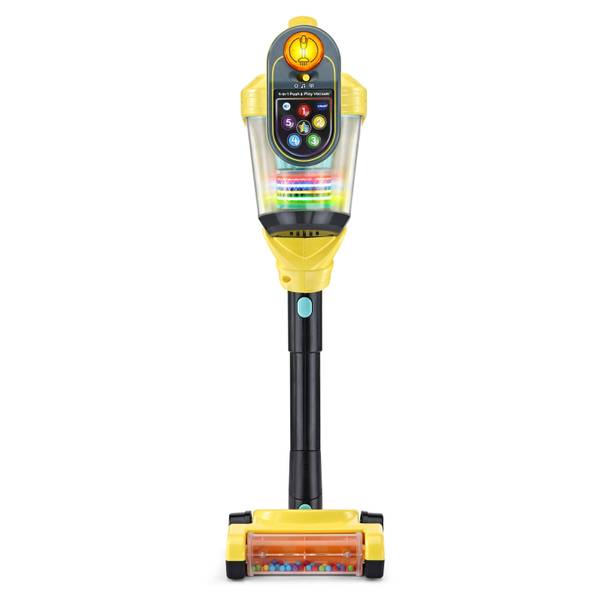 VTech 4-in-1 Push & Play Vacuum Interactive Learning Role-Play Toy with Numbers, Counting, Colors & Music, Ages 1.5-4 years