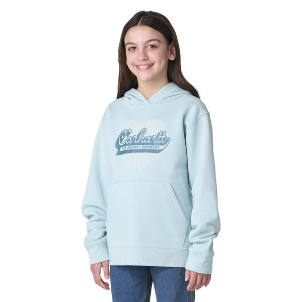 Carhartt Girls' Long Sleeve Heart Logo Sweatshirt - CA7203 B351