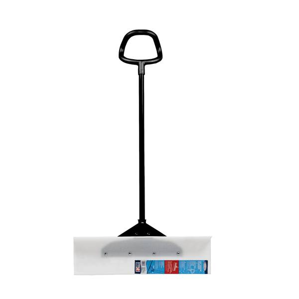 Snow Shovel, 30 in W x Plastic Blade, 46 in L Steel Handle