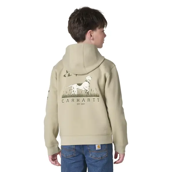 希少 Carhartt DEER SKIN Grove USA製 ヴィンテージ Carhartt Boys' Long Sleeve Dog Graphic Sweatshirt, Elm (260), S