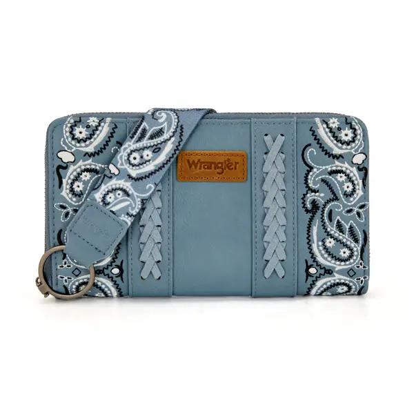 Wrangler Bandana Ziparound Wallet - WG331-W115BK-OS | Blain's Farm
