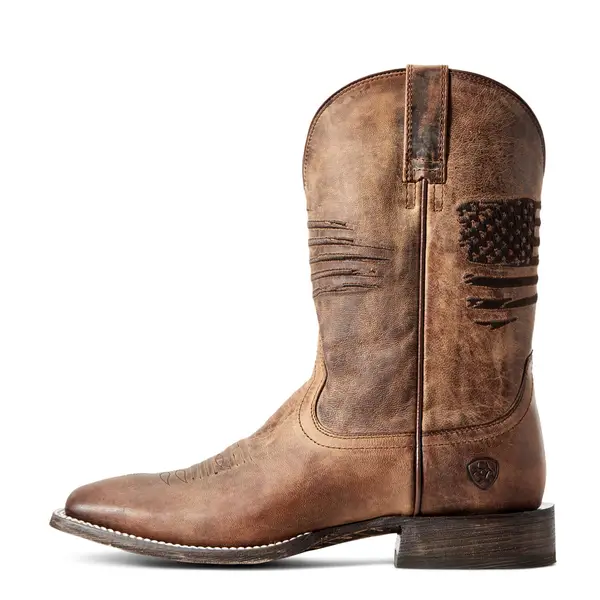ARIAT Men's Circuit Patriot Cowboy Boots, Weathered Tan, 7D