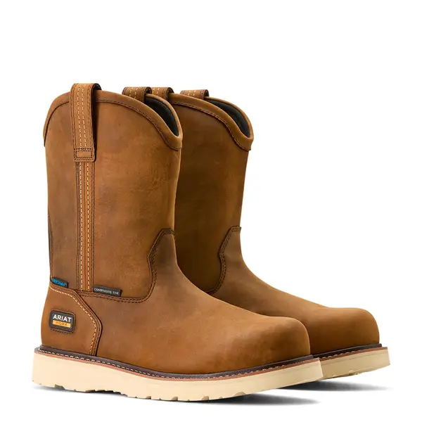 ARIAT Men's Rebar Wedge Pull-On Waterproof Composite Toe Work Boot