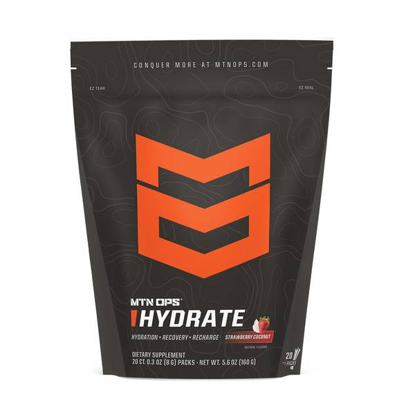 MTN OPS Hydrate Strawberry Coconut Drink Mix - 6 oz. - 20 Servings