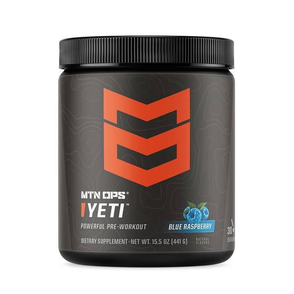 Mtn Ops 15.5oz Yeti Blue Raspberry Lemonade Pre-Workout Powder