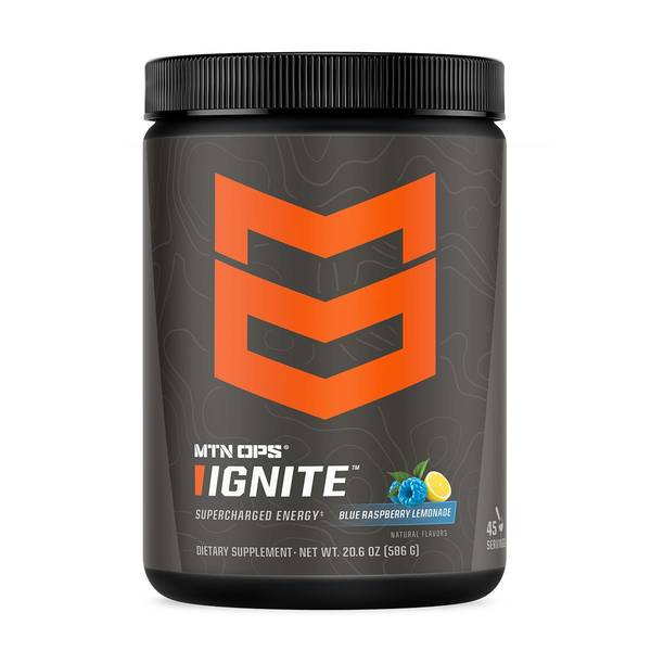 Mtn Ops 20.6oz Ignite Blue Raspberry Lemonade Energy Powder