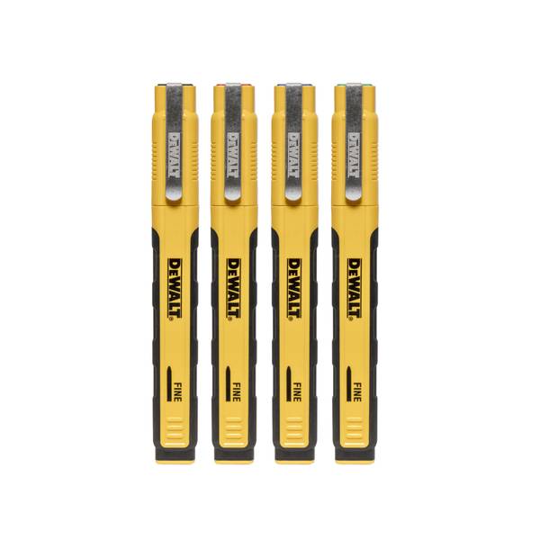 Photo of Fine Point Jobsite Ink Marker 4-Pack Carded, Multi-Color