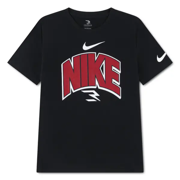 Nike Youth Boys' Black Collegiate Logo Short Sleeve Tee - 9Q1443