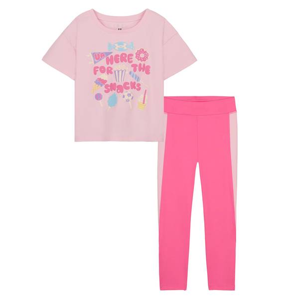 Photo of Girl's Short Sleeve Snacks Tee and Leggings Set