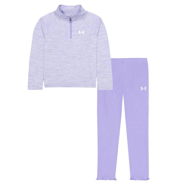 Photo of Girl's Twist 1/4 Zip Pullover and Leggings Set