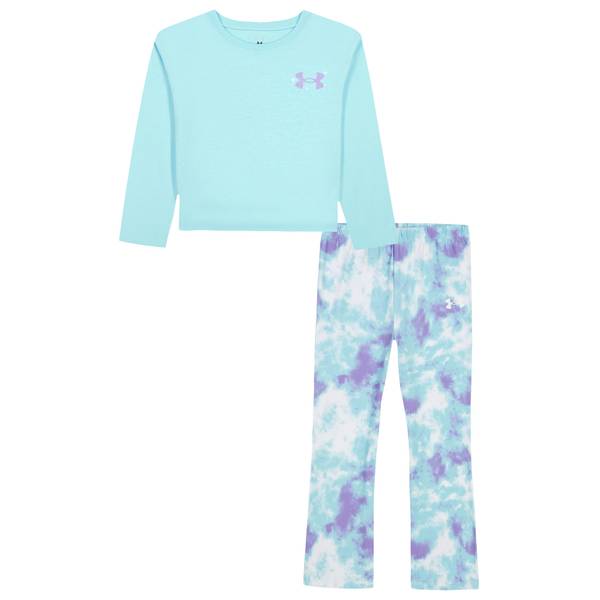 Photo of Girl's Long Sleeve Cross Back Top and Flare Leggings Set