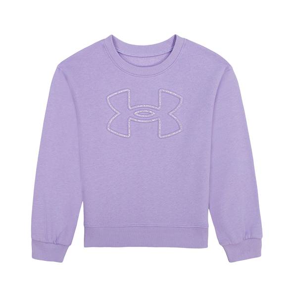 Photo of Girl's Embossed Logo Long Sleeve Fleece Crew
