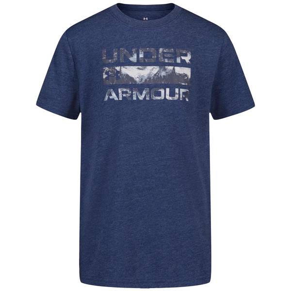 Photo of Boy's Stacked Logo Short Sleeve Tee