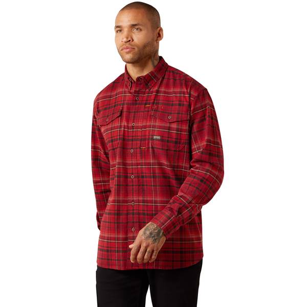Photo of Men's Rebar Flannel DuraStretch Long Sleeve Work Shirt