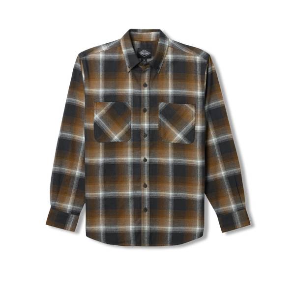 Work N' Sport Men's Long Sleeve Untucked Flannel Shirt