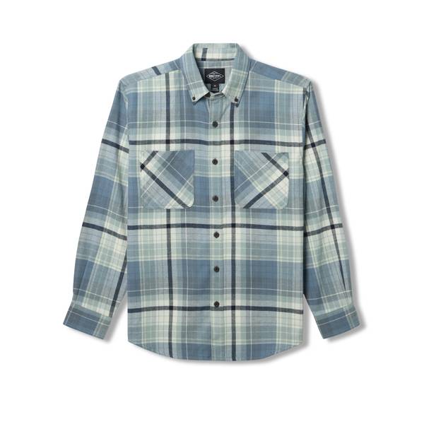 Work N' Sport Men's Long Sleeve Untucked Flannel Shirt