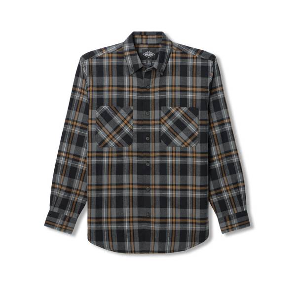 Work N' Sport Men's Long Sleeve Untucked Flannel Shirt