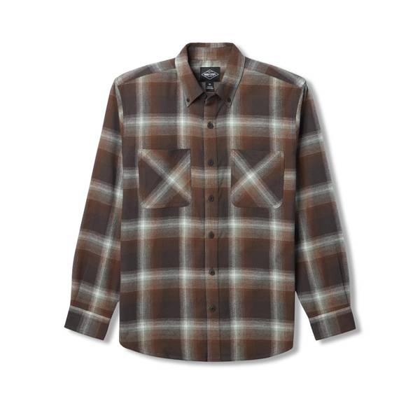 Work N' Sport Men's Long Sleeve Untucked Flannel Shirt