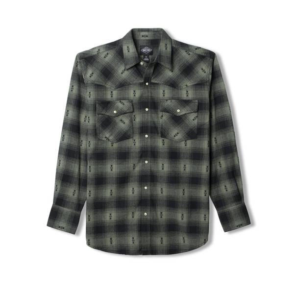 Work N' Sport Men's Long Sleeve Western Flannel Shirt