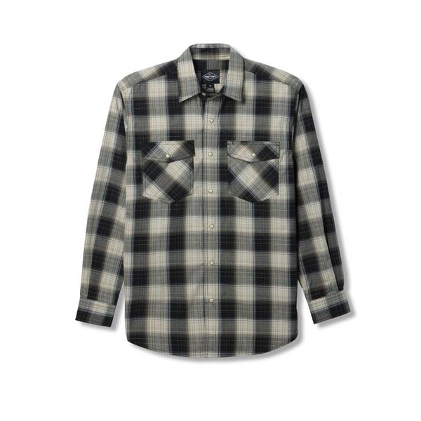 Work N' Sport Men's Long Sleeve Western Plaid Shirt
