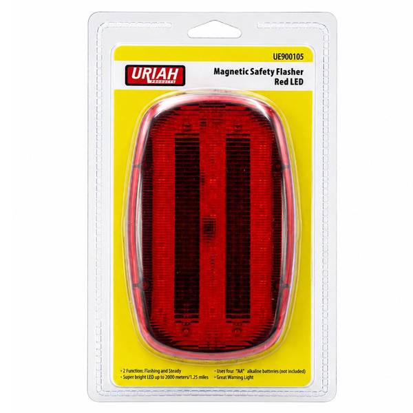 Uriah Products Magnetic Safety Flasher Red LED Light
