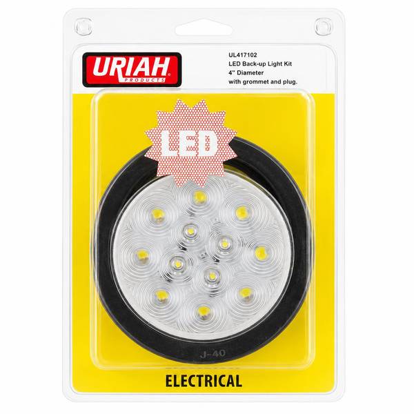 Uriah Products Back-Up Light Kit 4" Diameter LED with Grommet/Plug