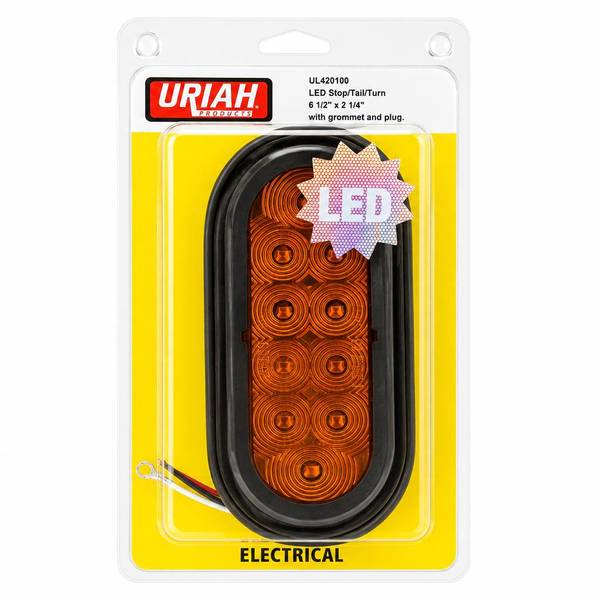 Uriah Products Marker Kit Amber LED 6-1/2" x 2-1/2" Plug/Grommet