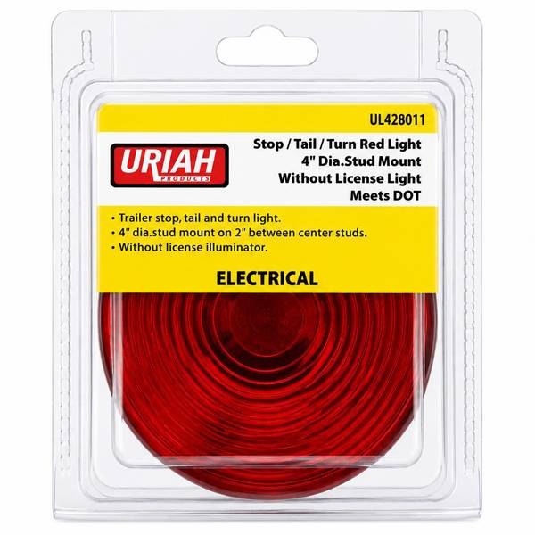 Uriah Products 4" Stop/Tail/Turn Red Stud Mount Incandescent Light