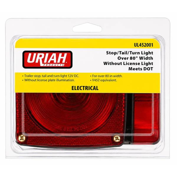 Uriah Products Trailer Light Red Submersible Over 80 inch Wide
