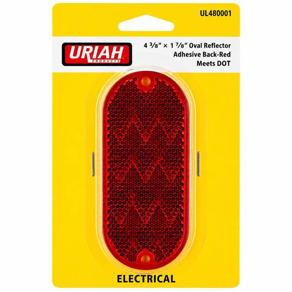 Infinite Innovations UL480001 Oval Trailer Reflector - Red
