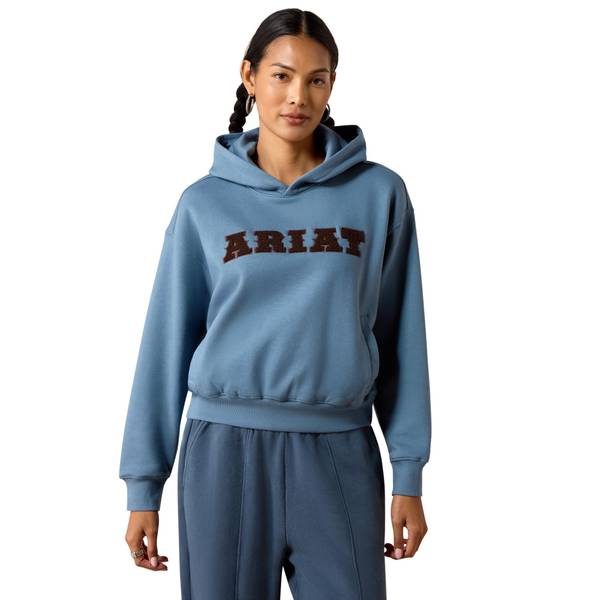 Women's Essential Hoodie in Oceanview Cotton/Polyester, Size: Medium by Ariat