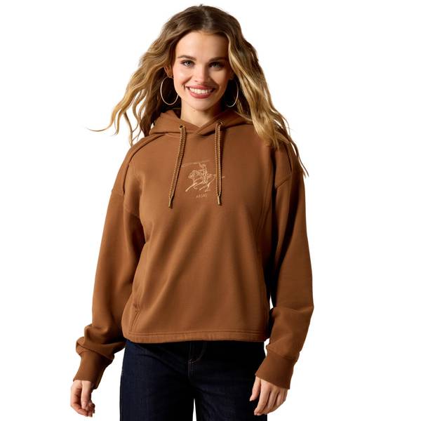 Women's Daydreamer Hoodie in Dachshund Cotton/Polyester, Size: XL by Ariat