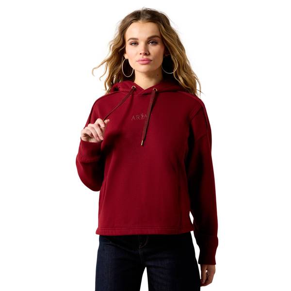 Women's Daydreamer Hoodie in Syrah Cotton/Polyester/Elastane, Size: Medium by Ariat