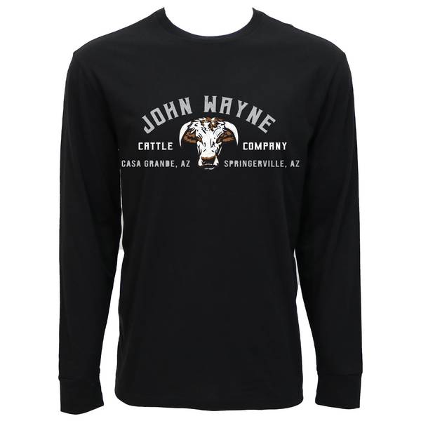 Hooey Men's John Wayne Cattle Co. Long Sleeve Crew Neck Tee